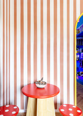 Papel de Parede Infantil - Listrado Largo Irregular Caramelo